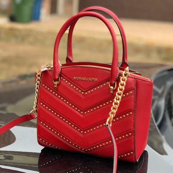 Michael kors studded small Ellis Conv satchel bag - Picture 3 of 8